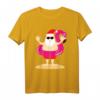 Lustiges Weihnachtsmann Flamingo Strand T-Shirt – Perfekt für Urlaub, Sommer, Geburtstag & Weihnachtsgeschenke