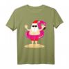 Lustiges Weihnachtsmann Flamingo Strand T-Shirt – Perfekt für Urlaub, Sommer, Geburtstag & Weihnachtsgeschenke