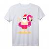 Lustiges Weihnachtsmann Flamingo Strand T-Shirt – Perfekt für Urlaub, Sommer, Geburtstag & Weihnachtsgeschenke