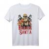 Badass Santa Lustiges Weihnachtsmann T-Shirt für Erwachsene – Originelle Weihnachtskleidung mit Tattoos und Sonnenbrille, Perfekt als Geschenk