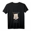 Damen Lustiges Katze Kaffee Genervt Montag Büro T-Shirt mit V-Ausschnitt - Humorvolles Design für Kaffeeliebhaberinnen und Montagmuffel