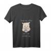 Damen Lustiges Katze Kaffee Genervt Montag Büro T-Shirt mit V-Ausschnitt - Humorvolles Design für Kaffeeliebhaberinnen und Montagmuffel