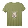 Damen Lustiges Katze Kaffee Genervt Montag Büro T-Shirt mit V-Ausschnitt - Humorvolles Design für Kaffeeliebhaberinnen und Montagmuffel