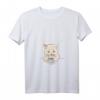 Damen Lustiges Katze Kaffee Genervt Montag Büro T-Shirt mit V-Ausschnitt - Humorvolles Design für Kaffeeliebhaberinnen und Montagmuffel