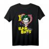Batman Joker I Heart Bad Boys T-Shirt - Offiziell lizenziertes Superhelden-Shirt für Erwachsene und Kinder