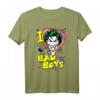 Batman Joker I Heart Bad Boys T-Shirt - Offiziell lizenziertes Superhelden-Shirt für Erwachsene und Kinder