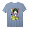 Batman Joker I Heart Bad Boys T-Shirt - Offiziell lizenziertes Superhelden-Shirt für Erwachsene und Kinder