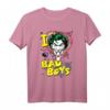 Batman Joker I Heart Bad Boys T-Shirt - Offiziell lizenziertes Superhelden-Shirt für Erwachsene und Kinder