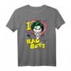 Batman Joker I Heart Bad Boys T-Shirt - Offiziell lizenziertes Superhelden-Shirt für Erwachsene und Kinder