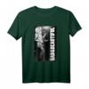 HapPanda Schwarz T-Shirt – Klassisch geschnitten, doppelt genähter Saum für Herren