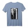 HapPanda Schwarz T-Shirt – Klassisch geschnitten, doppelt genähter Saum für Herren
