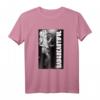 HapPanda Schwarz T-Shirt – Klassisch geschnitten, doppelt genähter Saum für Herren