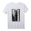 HapPanda Schwarz T-Shirt – Klassisch geschnitten, doppelt genähter Saum für Herren