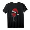 Lustiges Weihnachtswein T-Shirt mit Mütze - Perfektes Geschenk für Weinliebhaber zu Weihnachten, Nikolaus & Festlichkeiten