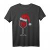 Lustiges Weihnachtswein T-Shirt mit Mütze - Perfektes Geschenk für Weinliebhaber zu Weihnachten, Nikolaus & Festlichkeiten
