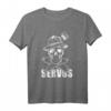 Totenkopf Filzhut Weißwurst Pirat Bayern Skull T-Shirt mit Servus - Lustiges Land- und Volksfest-Outfit für Herren und Kinder