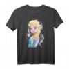 HapPanda Frozen Elsa Ice Swirl Portrait T-Shirt - Offiziell lizenziertes Disney Frozen Fanartikel