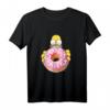 HapPanda Homer Can't Talk Eating Donut T-Shirt – Lustiges Simpsons Merchandise für Erwachsene und Kinder