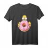 HapPanda Homer Can't Talk Eating Donut T-Shirt – Lustiges Simpsons Merchandise für Erwachsene und Kinder