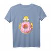 HapPanda Homer Can't Talk Eating Donut T-Shirt – Lustiges Simpsons Merchandise für Erwachsene und Kinder