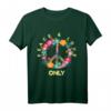 Peace Love Only Hippie Kostüm T-Shirt - Buntes Retro 60er/70er Shirt für Partys, Festivals & Halloween