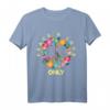 Peace Love Only Hippie Kostüm T-Shirt - Buntes Retro 60er/70er Shirt für Partys, Festivals & Halloween