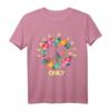 Peace Love Only Hippie Kostüm T-Shirt - Buntes Retro 60er/70er Shirt für Partys, Festivals & Halloween