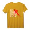 Eat Sleep Hockey Repeat Lustiges Eishockey T-Shirt – Perfektes Geburtstags- & Weihnachtsgeschenk für Spieler, Trainer & Fans