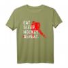 Eat Sleep Hockey Repeat Lustiges Eishockey T-Shirt – Perfektes Geburtstags- & Weihnachtsgeschenk für Spieler, Trainer & Fans