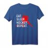 Eat Sleep Hockey Repeat Lustiges Eishockey T-Shirt – Perfektes Geburtstags- & Weihnachtsgeschenk für Spieler, Trainer & Fans