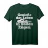 Genieße Das Leben In Vollen Zügen Bahn Zug Pendler Eisenbahn T-Shirt – Lustiges Geschenk für Lokführer, Schaffner & Pendler in U-Bahn, S-Bahn & Tram