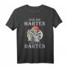 Nur die Harten gehen zum Darten - Witziges Dartspieler T-Shirt für Steel & E-Darts, ideales Geschenk für Dartkollegen & Profis