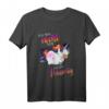 Ich bin nicht dick, sondern flauschig - Lustiges Einhorn T-Shirt für Frauen, perfekt als Geschenk zum Geburtstag oder Valentinstag
