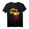 Afrika Giraffe Karte T-Shirt mit Sonnenuntergang - Big Five Safari Design für Damen, Herren & Kinder