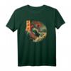 Japanischer Drache & Große Welle vor Kanagawa - Japanischer Kunstdruck T-Shirt im Retro Vaporwave Stil für Kunst- und Japan-Fans