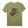 Japanischer Drache & Große Welle vor Kanagawa - Japanischer Kunstdruck T-Shirt im Retro Vaporwave Stil für Kunst- und Japan-Fans