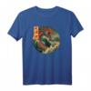 Japanischer Drache & Große Welle vor Kanagawa - Japanischer Kunstdruck T-Shirt im Retro Vaporwave Stil für Kunst- und Japan-Fans