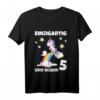 Kinder Geburtstagsshirt 5 Jahre Mädchen - Einhorn T-Shirt für den 5. Geburtstag, ideales Geschenk für kleine Geburtstagskinder
