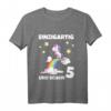Kinder Geburtstagsshirt 5 Jahre Mädchen - Einhorn T-Shirt für den 5. Geburtstag, ideales Geschenk für kleine Geburtstagskinder