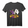 Kinder Dinosaurier Einhorn Geburtstag T-Shirt für Mädchen – Perfekt für 4. Geburtstag, Dino Deko & Dino-Einhorn Motto Party