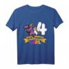 Kinder Dinosaurier Einhorn Geburtstag T-Shirt für Mädchen – Perfekt für 4. Geburtstag, Dino Deko & Dino-Einhorn Motto Party