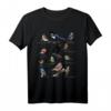 Gartenvögel Vogel Zeichnung T-Shirt mit Amsel, Blaumeise & Rotkehlchen – Perfektes Geschenk für Vogelfreunde & Naturliebhaber