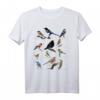 Gartenvögel Vogel Zeichnung T-Shirt mit Amsel, Blaumeise & Rotkehlchen – Perfektes Geschenk für Vogelfreunde & Naturliebhaber