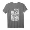 Lustiges HapPanda T-Shirt mit sarkastischem Spruch für Hunde- und Menschenhasser – Humorvolles Statement für Damen und Herren