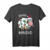 Vlies Feliz Navidad lustiges niedliches Schaf-Weihnachtst-Shirt – Perfekt für festliche Partys, Weihnachtsdekoration und Geschenke