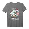 Vlies Feliz Navidad lustiges niedliches Schaf-Weihnachtst-Shirt – Perfekt für festliche Partys, Weihnachtsdekoration und Geschenke