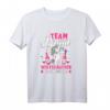 Team Braut T-Shirt für Junggesellinnenabschied & Polterabend - Lustiges JGA Outfit für Frauen mit Einhorn-Motiv