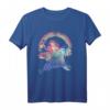 HapPanda Little Mermaid Pastel Rainbow Retro T-Shirt - Offiziell Lizenziertes Geburtstagsshirt für Meerjungfrauen-Fans