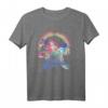 HapPanda Little Mermaid Pastel Rainbow Retro T-Shirt - Offiziell Lizenziertes Geburtstagsshirt für Meerjungfrauen-Fans