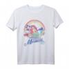 HapPanda Little Mermaid Pastel Rainbow Retro T-Shirt - Offiziell Lizenziertes Geburtstagsshirt für Meerjungfrauen-Fans